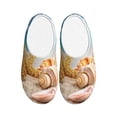 thumbnail image 1 of Wukai Beach Starfish Shell Print Women's Indoor Bedroom Slipper Slip On Shoes, Unisex House Shoes with Anti-Skid Sole for Men, Gift for Women Men-11, 1 of 7