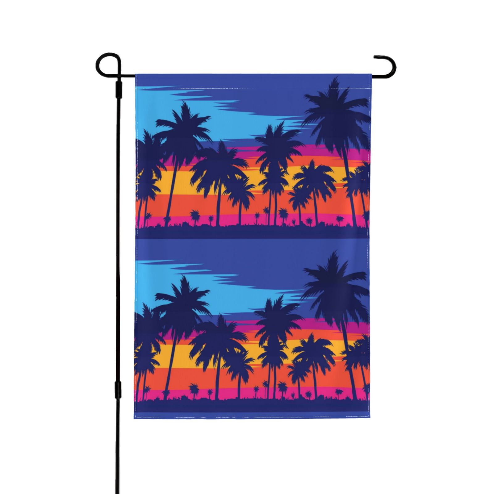 Wukai Beach with Palm Trees Garden Flags Double Sided Welcome Garden ...