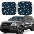 thumbnail image 1 of Wukai Beautiful Butterflies Print Windshield Sun Shade, Car Front Window Shades Sunshade Cover Sun Visor Shield Block Automotive Interior Protector Blocks UV Rays-Small, 1 of 6