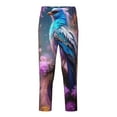 thumbnail image 1 of Wukai Beautiful Flower Blue Bird Print Teenagers' Pajama Pant Sleep Pajama Lounge Pant PJ Bottoms with Pockets and Button Fly(Available in Big & Tall)-XS(5-6), 1 of 6