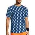 thumbnail image 1 of Wukai Beautiful King Penguin Pattern Print Men's Short-Sleeved Mesh T-Shirt,Quick-Dry Short Sleeve Workout T-Shirt-Medium, 1 of 8