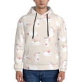 thumbnail image 1 of Wukai Beautiful Rabbit Print Men Hoodies Fleece Sweatshirts Long Sleeve Sweaters Pullover Fall Outfits Winter Clothes-Small, 1 of 7