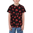 thumbnail image 1 of Wukai Beautiful Red Ladybug Youth Unisex Short Sleeve T-Shirt for Boys, Girls, Teens, and Kids-Large, 1 of 7