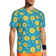 thumbnail image 1 of Wukai Bee Sunflower Print Men's Short-Sleeved Mesh T-Shirt,Quick-Dry Short Sleeve Workout T-Shirt-3X-Large, 1 of 8
