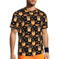 thumbnail image 1 of Wukai Bee and Honey Print Men's Short-Sleeved Mesh T-Shirt,Quick-Dry Short Sleeve Workout T-Shirt-, 1 of 8