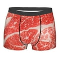thumbnail image 1 of Wukai Beef Steaks Print Men’s Underwear Breathable Boxer Briefs,&nbsp;Moisture Wicking & Breathable-Small, 1 of 7