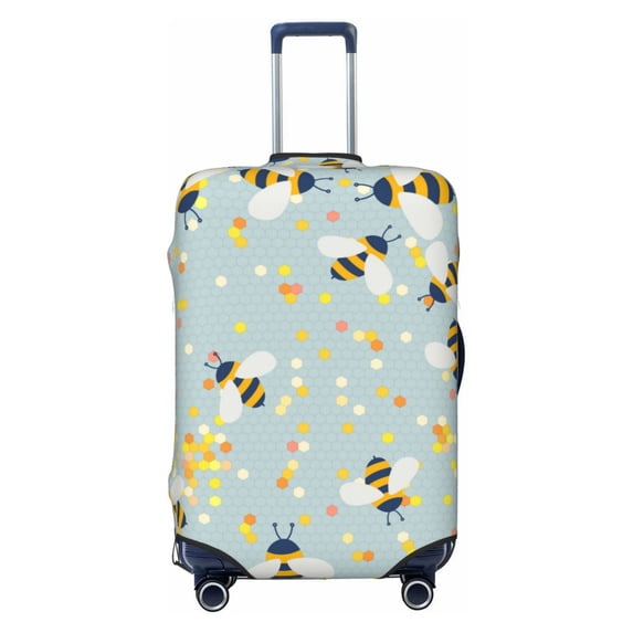 Wukai Bees Elastic Luggage Cover: Personalized Protection for Your Suitcase - Fits 19~29-inch, Washable & Durable Travel Companion-Large