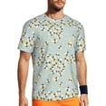 thumbnail image 1 of Wukai Bees Print Men's Short-Sleeved Mesh T-Shirt,Quick-Dry Short Sleeve Workout T-Shirt-Small, 1 of 8