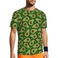 thumbnail image 1 of Wukai Big Colorful Avocados Print Men's Short-Sleeved Mesh T-Shirt,Quick-Dry Short Sleeve Workout T-Shirt-XX-Large, 1 of 8