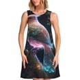 thumbnail image 1 of Wukai Bird 3 Print Women's Sleeveless Dress, Loose Fit Casual Dress for Women, Comfortable Sleeveless Summer Dress, 1 of 7