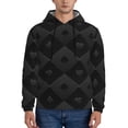 thumbnail image 1 of Wukai Black Poker Print Men Hoodies Fleece Sweatshirts Long Sleeve Sweaters Pullover Fall Outfits Winter Clothes-4X-Large, 1 of 7