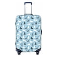 thumbnail image 1 of Wukai Black White Gray Rabbit Elastic Luggage Cover: Personalized Protection for Your Suitcase - Fits 19~29-inch, Washable & Durable Travel Companion-, 1 of 8
