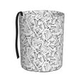 thumbnail image 1 of Wukai Black White Music Print Car Trash Can - Easy to Clean Hanging Garbage Bin - Removable Liner - Leak-Car Garbage Can - Waterproof Trash Can for Car and SUV, 1 of 7
