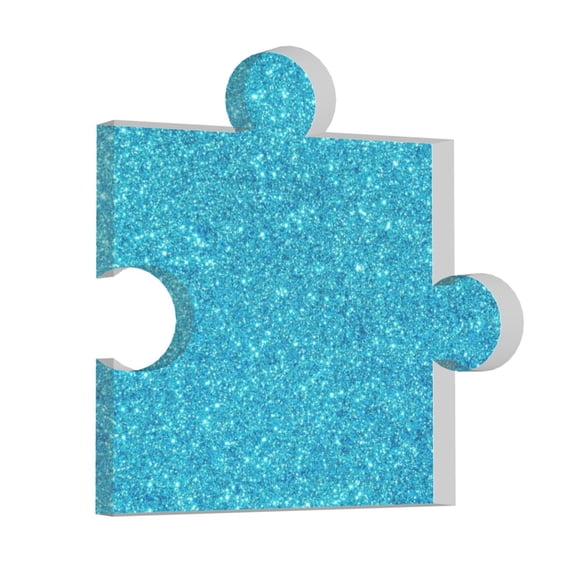 Wukai Blue Glitter Print Elegant Acrylic Gift Decorations Perfect for Weddings, Birthdays, Anniversaries, and Home Decor