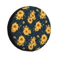 thumbnail image 1 of Wukai Blue Striped Sunflower A Print Spare Tire Cover for RV Trailer,Waterproof PVC Faux Leather Wheel Cover Fit for Truck,Trailer,RV,SUV,Camper and Most Vehicle-16 inch, 1 of 6