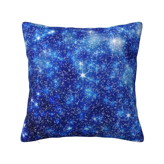 Wukai Blurred Star Snow Christmas Premium Polyester Fleece Pillow Covers with Hidden Zipper Closure,Luxuriously Soft and Durable-22"x22"