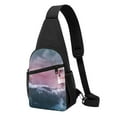 thumbnail image 1 of Wukai Boat Lighthouse Storm Waves Versatile Chest Bag with Adjustable Strap and Multiple Pockets for Daily Use, Outdoor Sports, Shopping, and Excursions, 1 of 6