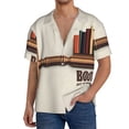 thumbnail image 1 of Wukai Books Key To Knowledge Men's Casual Short-Sleeve Button Down Shirt,Cuban Shirts for Men,Mens Short Sleeve Dress Shirts-3X-Large, 1 of 5
