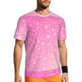 thumbnail image 1 of Wukai Breast CancerN Ribbons Awareness Print Men's Short-Sleeved Mesh T-Shirt,Quick-Dry Short Sleeve Workout T-Shirt-Medium, 1 of 8