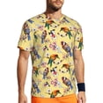 thumbnail image 1 of Wukai Bright Birds Print Men's Short-Sleeved Mesh T-Shirt,Quick-Dry Short Sleeve Workout T-Shirt-X-Large, 1 of 8