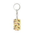 thumbnail image 1 of Wukai Bright Birds Print Rectangular Metal Keychain: Sleek and Durable Key Ring for Securely Holding Keys Perfect for Everyday Use, 1 of 5