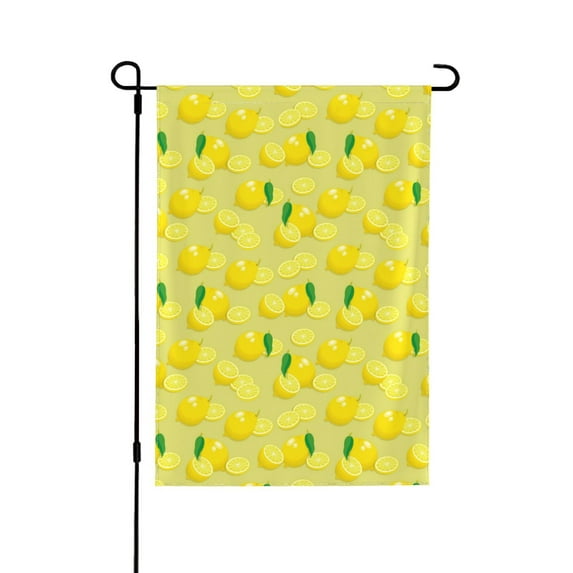 Wukai Bright Lemons Garden Flags Double Sided Welcome Garden Yard House Flags Outside Outdoor House (Only Flag)