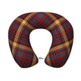 thumbnail image 1 of Wukai Buffalo Check Plaid Print Travel Pillow,Memory Foam U Shaped Neck Pillow,Super Lightweight Portable Headrest Great for Airplane Chair, Car,Home,Office, 1 of 8
