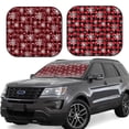 thumbnail image 1 of Wukai Buffalo Plaid Snowflakes Print Windshield Sun Shade, Car Front Window Shades Sunshade Cover Sun Visor Shield Block Automotive Interior Protector Blocks UV Rays-Small, 1 of 6