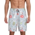 thumbnail image 1 of Wukai Bunny cartoon with easter Men’s Short Pajama Pants With Pockets Soft Sleep Pj Shorts for Men-Medium, 1 of 6