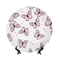 thumbnail image 1 of Wukai Butterflies (2) Print Decorative Plate for Display,Bone China Decorative Plate, Ceramic Dinner Plate with Stand, Vertical Ceramic Plate-7in, 1 of 6