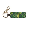 thumbnail image 1 of Wukai Cactus 1 Print Leather Car Keychain, Universal Key Fob Keychain, Leather Key Chain Holder for Men and Women,360 Degree Rotatable, 1 of 5