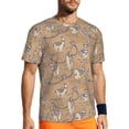 thumbnail image 1 of Wukai Cactus Alpaca Print Men's Short-Sleeved Mesh T-Shirt,Quick-Dry Short Sleeve Workout T-Shirt-Large, 1 of 8