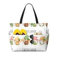 thumbnail image 1 of Wukai Cactus Gnome Print Zipper Bag,large Beach Tote Bag,Waterproof Sandproof Bag,Grocery and Picnic Tote Travel Bag, 1 of 5