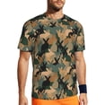 thumbnail image 1 of Wukai Camouflage Rabbit Print Men's Short-Sleeved Mesh T-Shirt,Quick-Dry Short Sleeve Workout T-Shirt-X-Small, 1 of 8