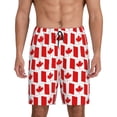 thumbnail image 1 of Wukai Canada Men’s Short Pajama Pants With Pockets Soft Sleep Pj Shorts for Men-Medium, 1 of 6