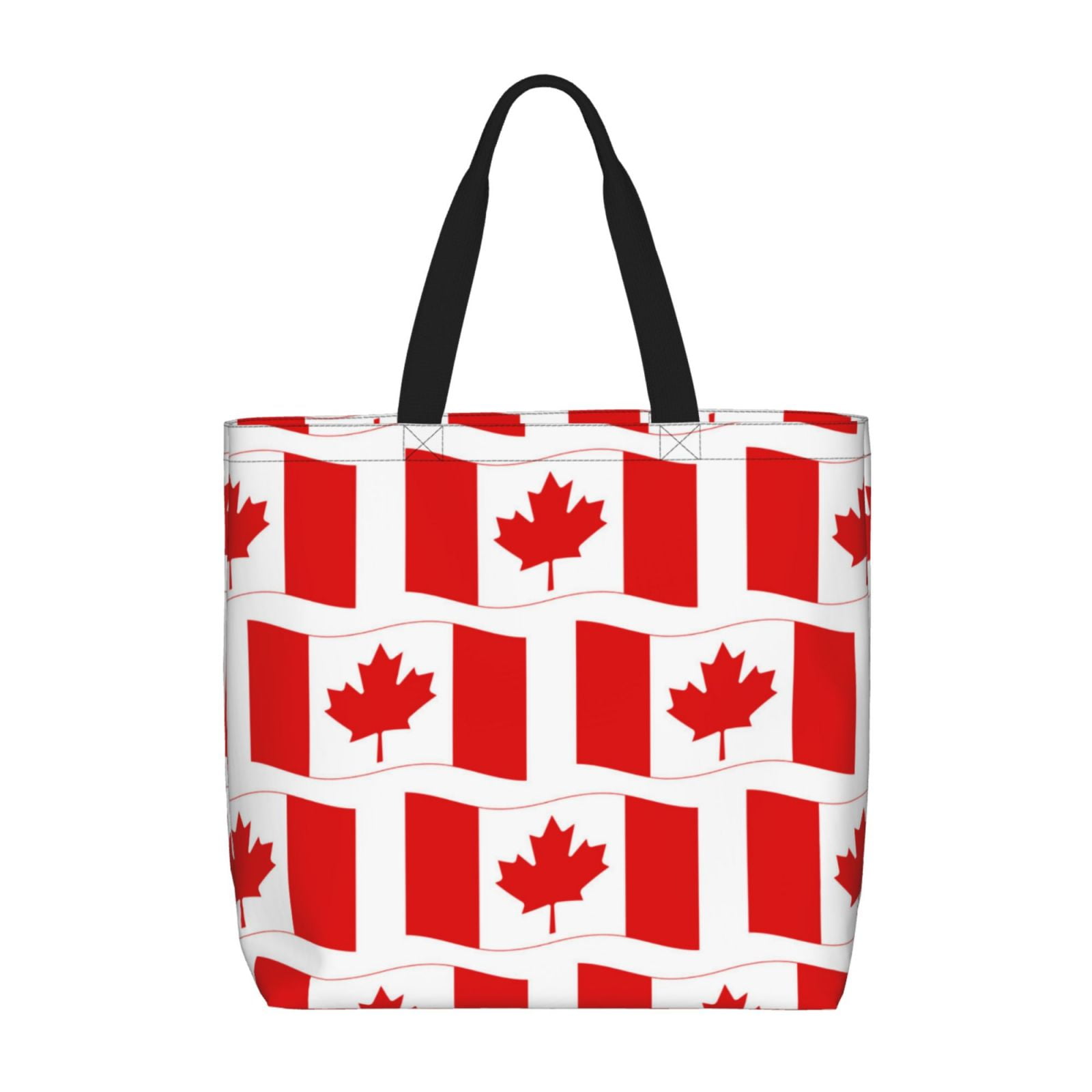 Wukai Canada Print Reusable Grocery Bag Shopping Bags with Zipper Shoulder Shopping Handle Bag Suitable for Outdoor Convenient Daily Bag Wukai Canada Print Reusable Grocery Bag Shopping Bags with Zipper Shoulder Shopping Handle Bag Suitable for Outdoor Convenient Daily Bag