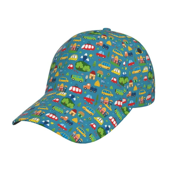 Wukai Cars Transportation Baseball Cap: Comfortable, Stylish, and Adjustable Hat for Sports, Daily Wear, and Outdoor Activities-One Size