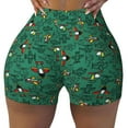 thumbnail image 1 of Wukai Cartoon Air Transportation Print Pack Biker Shorts for Women Yoga Workout Gym Running Scrunch Active Shorts-, 1 of 8