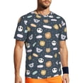 thumbnail image 1 of Wukai Cartoon Animals Print Men's Short-Sleeved Mesh T-Shirt,Quick-Dry Short Sleeve Workout T-Shirt-X-Large, 1 of 8