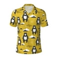 thumbnail image 1 of Wukai Cartoon Bear Yellow Men’s Polo Shirts,Quick-Dry Athletic Shirt,Classic Fit Shirts-4X-Large, 1 of 8