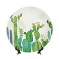 thumbnail image 1 of Wukai Cartoon Cactus Print Decorative Plate for Display,Bone China Decorative Plate, Ceramic Dinner Plate with Stand, Vertical Ceramic Plate-7in, 1 of 6