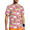 thumbnail image 1 of Wukai Cartoon Chicken Print Men's Short-Sleeved Mesh T-Shirt,Quick-Dry Short Sleeve Workout T-Shirt-4X-Large, 1 of 8
