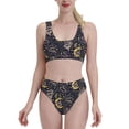 thumbnail image 1 of Vsdgher Womens High Waisted Bikini Sets Two Piece Swimsuit Snake Sleep Print Tummy Control Bathing Suit-Small, 1 of 8