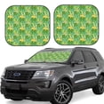 thumbnail image 1 of Wukai Cartoon Frog And Lotus Leaf Print Windshield Sun Shade, Car Front Window Shades Sunshade Cover Sun Visor Shield Block Automotive Interior Protector Blocks UV Rays-Medium, 1 of 6