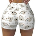 thumbnail image 1 of Wukai Cartoon Koala Print Pack Biker Shorts for Women Yoga Workout Gym Running Scrunch Active Shorts-Medium, 1 of 8