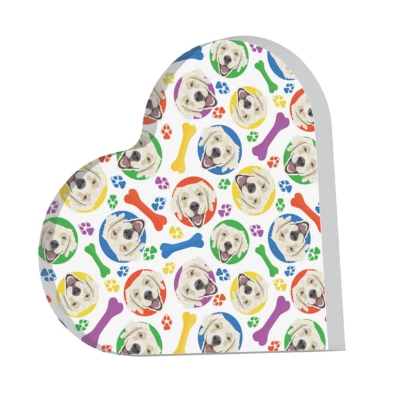Wukai Cartoon Labrador Retriever Print Elegant Acrylic Gift Decorations Perfect for Weddings, Birthdays, Anniversaries, and Home Decor