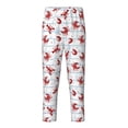 thumbnail image 1 of Wukai Cartoon Lobsters Print Teenagers' Pajama Pant Sleep Pajama Lounge Pant PJ Bottoms with Pockets and Button Fly(Available in Big & Tall)-Medium, 1 of 6