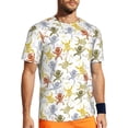 thumbnail image 1 of Wukai Cartoon Monkey Print Men's Short-Sleeved Mesh T-Shirt,Quick-Dry Short Sleeve Workout T-Shirt-X-Large, 1 of 8