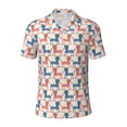 thumbnail image 1 of Wukai Cartoon Poodle Dog Men’s Polo Shirts,Quick-Dry Athletic Shirt,Classic Fit Shirts-4X-Large, 1 of 8