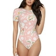 thumbnail image 1 of Naloa Easter Bunny Women's Short-Sleeved Onesie, One-Piece Swimsuit for Parties, dates, clubs - Large, 1 of 9